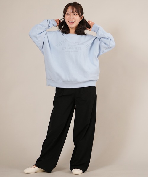 セール】RIKKA FEMME/リッカファム カレッジ刺繍スウェット トレーナー