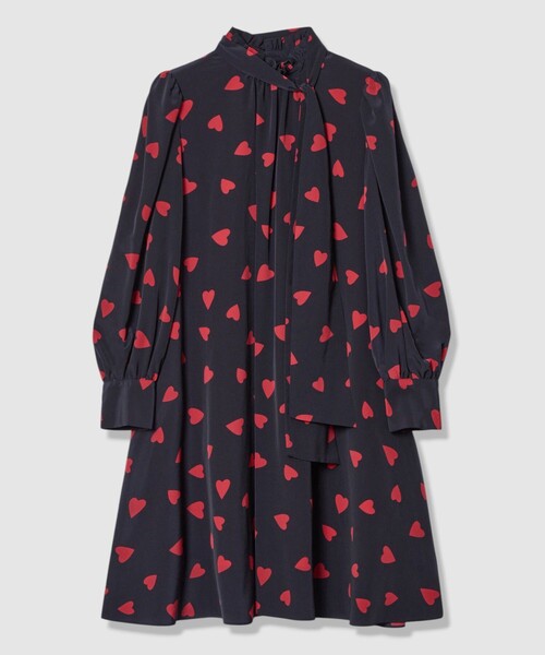 WEB限定【LOULOU WILLOUGHBY】デシンハートプリントフラッパー