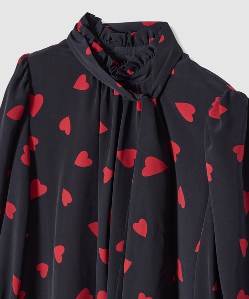 WEB限定【LOULOU WILLOUGHBY】デシンハートプリントフラッパー