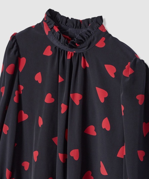 WEB限定【LOULOU WILLOUGHBY】デシンハートプリントフラッパー