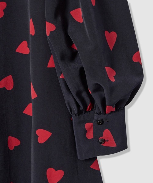 WEB限定【LOULOU WILLOUGHBY】デシンハートプリントフラッパー