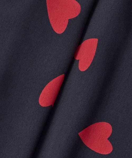 WEB限定【LOULOU WILLOUGHBY】デシンハートプリントフラッパー