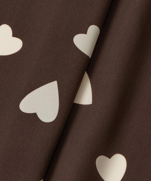 WEB限定【LOULOU WILLOUGHBY】デシンハートプリントフラッパー