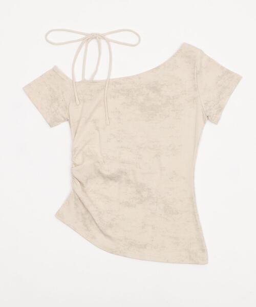 dispark（ディスパーク）の「DISPARK/スタッズバタフライワンショルT（Tシャツ/カットソー・レディース・ベージュ・FREE）」の2枚目の写真