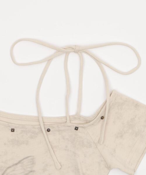 dispark（ディスパーク）の「DISPARK/スタッズバタフライワンショルT（Tシャツ/カットソー・レディース・ベージュ・FREE）」の5枚目の写真