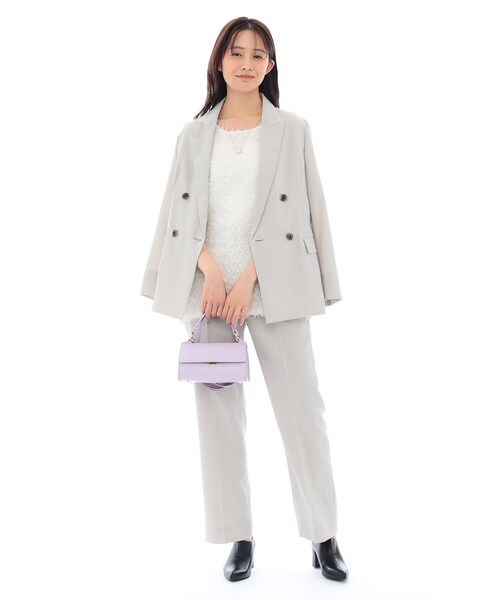 INDIVI（インディヴィ）の「フラップスモールバッグ（ショルダーバッグ・レディース・パープル/ブラック・00）」の4枚目の写真