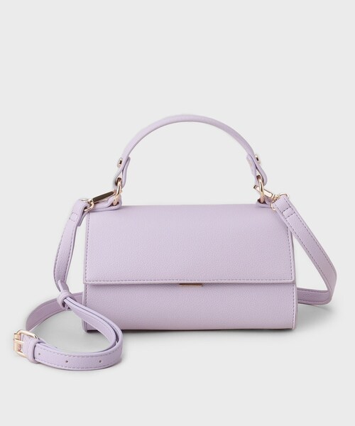 INDIVI（インディヴィ）の「フラップスモールバッグ（ショルダーバッグ・レディース・パープル/ブラック・00）」の6枚目の写真