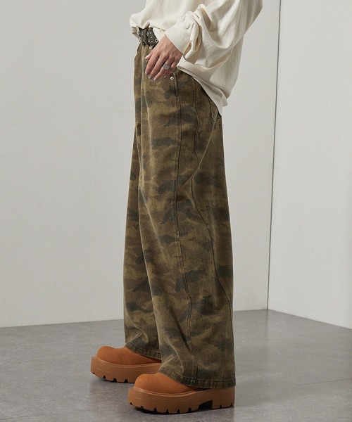 Alfred Alex】ヴィンテージライクルーズシルエットワイドバレル