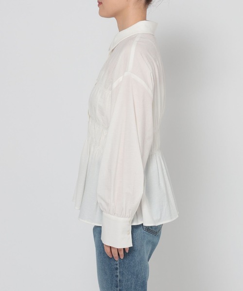 LOWRYS FARM(ローリーズファーム)の「シャーリングシャツLS 580593(シャツ/ブラウス・レディース・ブルー/ブラック/ホワイト・FREE)」の17枚目の写真