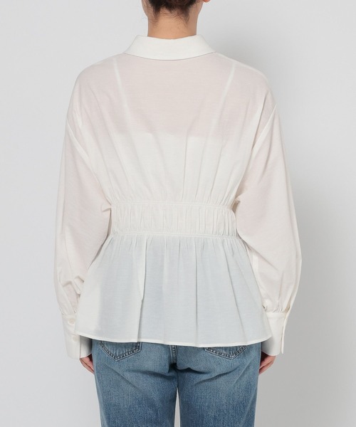 LOWRYS FARM(ローリーズファーム)の「シャーリングシャツLS 580593(シャツ/ブラウス・レディース・ブルー/ブラック/ホワイト・FREE)」の18枚目の写真