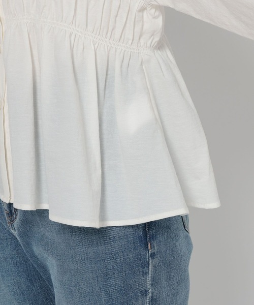 LOWRYS FARM(ローリーズファーム)の「シャーリングシャツLS 580593(シャツ/ブラウス・レディース・ブルー/ブラック/ホワイト・FREE)」の10枚目の写真