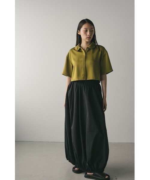 STYLEMIXER（スタイルミキサー）の「サークルカラーサテンショートシャツ（シャツ/ブラウス・レディース・ネイビー/グリーン/アイボリー・FREE）」の14枚目の写真