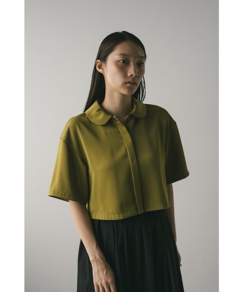 STYLEMIXER（スタイルミキサー）の「サークルカラーサテンショートシャツ（シャツ/ブラウス・レディース・ネイビー/グリーン/アイボリー・FREE）」の15枚目の写真