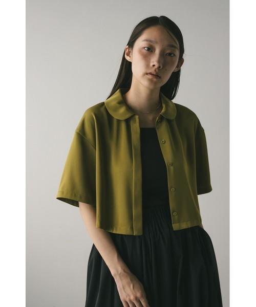 STYLEMIXER（スタイルミキサー）の「サークルカラーサテンショートシャツ（シャツ/ブラウス・レディース・ネイビー/グリーン/アイボリー・FREE）」の16枚目の写真