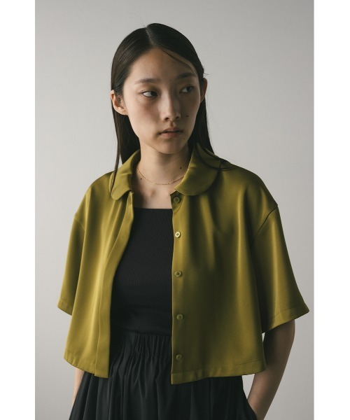 STYLEMIXER（スタイルミキサー）の「サークルカラーサテンショートシャツ（シャツ/ブラウス・レディース・ネイビー/グリーン/アイボリー・FREE）」の17枚目の写真