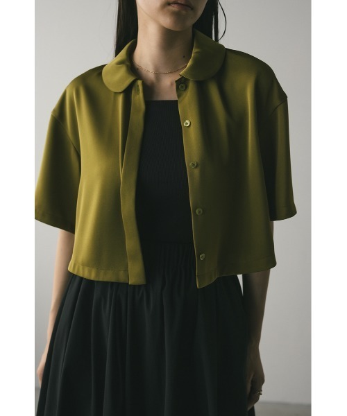 STYLEMIXER（スタイルミキサー）の「サークルカラーサテンショートシャツ（シャツ/ブラウス・レディース・ネイビー/グリーン/アイボリー・FREE）」の18枚目の写真