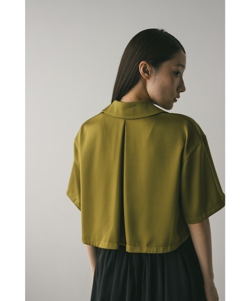 STYLEMIXER（スタイルミキサー）の「サークルカラーサテンショートシャツ（シャツ/ブラウス・レディース・ネイビー/グリーン/アイボリー・FREE）」の22枚目の写真