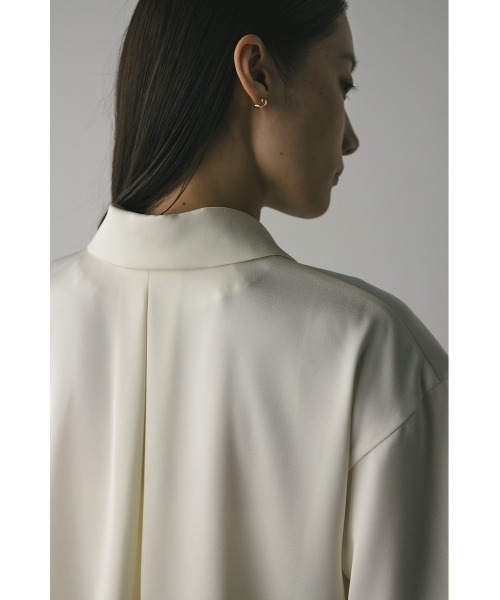 STYLEMIXER（スタイルミキサー）の「サークルカラーサテンショートシャツ（シャツ/ブラウス・レディース・ネイビー/グリーン/アイボリー・FREE）」の10枚目の写真