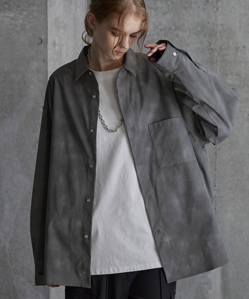 SERACE(セラス)の「【SERACE】Vintage design loose regular collar shirt / ヴィンテージデザインルーズレギュラーカラーシャツ(シャツ/ブラウス・メンズ・グレー/ホワイト/ブラック・L/M/S)」の3枚目の写真