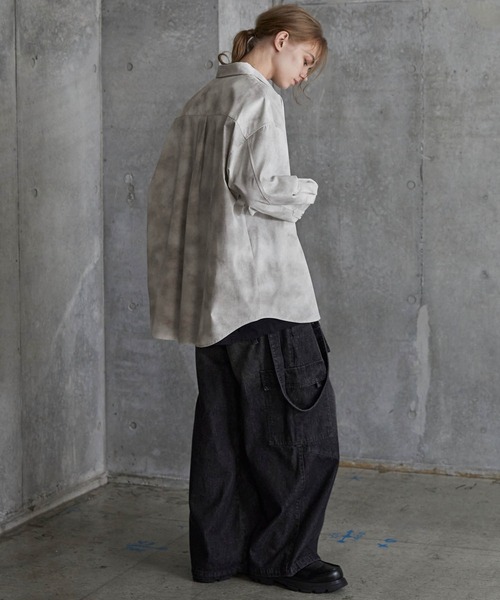 SERACE(セラス)の「【SERACE】Vintage design loose regular collar shirt / ヴィンテージデザインルーズレギュラーカラーシャツ(シャツ/ブラウス・メンズ・グレー/ホワイト/ブラック・L/M/S)」の5枚目の写真