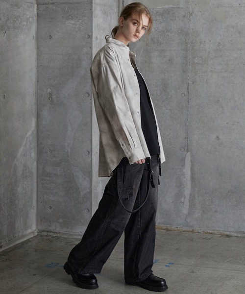 SERACE(セラス)の「【SERACE】Vintage design loose regular collar shirt / ヴィンテージデザインルーズレギュラーカラーシャツ(シャツ/ブラウス・メンズ・グレー/ホワイト/ブラック・L/M/S)」の6枚目の写真