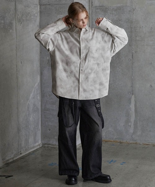 SERACE(セラス)の「【SERACE】Vintage design loose regular collar shirt / ヴィンテージデザインルーズレギュラーカラーシャツ(シャツ/ブラウス・メンズ・グレー/ホワイト/ブラック・L/M/S)」の7枚目の写真