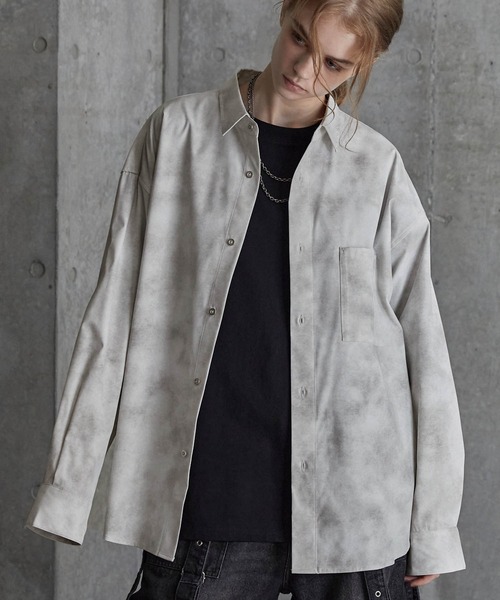 SERACE(セラス)の「【SERACE】Vintage design loose regular collar shirt / ヴィンテージデザインルーズレギュラーカラーシャツ(シャツ/ブラウス・メンズ・グレー/ホワイト/ブラック・L/M/S)」の8枚目の写真