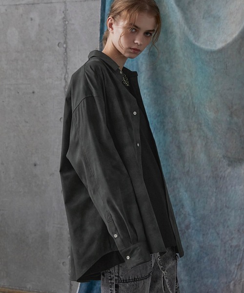 SERACE(セラス)の「【SERACE】Vintage design loose regular collar shirt / ヴィンテージデザインルーズレギュラーカラーシャツ(シャツ/ブラウス・メンズ・グレー/ホワイト/ブラック・L/M/S)」の11枚目の写真