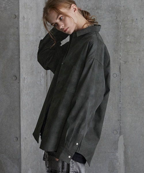 SERACE(セラス)の「【SERACE】Vintage design loose regular collar shirt / ヴィンテージデザインルーズレギュラーカラーシャツ(シャツ/ブラウス・メンズ・グレー/ホワイト/ブラック・L/M/S)」の13枚目の写真