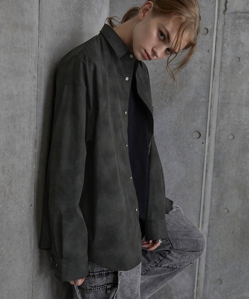 SERACE(セラス)の「【SERACE】Vintage design loose regular collar shirt / ヴィンテージデザインルーズレギュラーカラーシャツ(シャツ/ブラウス・メンズ・グレー/ホワイト/ブラック・L/M/S)」の16枚目の写真