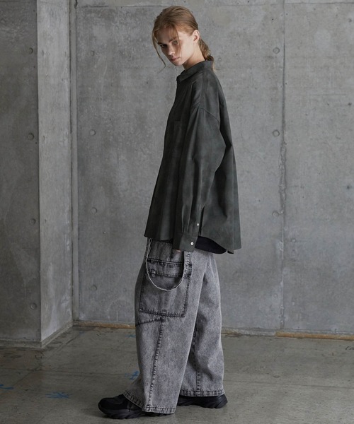 SERACE(セラス)の「【SERACE】Vintage design loose regular collar shirt / ヴィンテージデザインルーズレギュラーカラーシャツ(シャツ/ブラウス・メンズ・グレー/ホワイト/ブラック・L/M/S)」の21枚目の写真