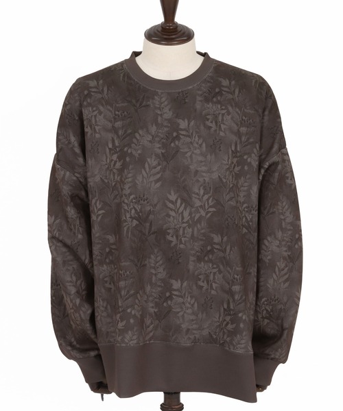 Jih Nunc(ジーヌンク)の「mlt5361-リーフ総柄ポンチ切り替えプルオーバー(JIH-R1134)(Tシャツ/カットソー・メンズ・ベージュ/チャコール・L/M/S)」の20枚目の写真