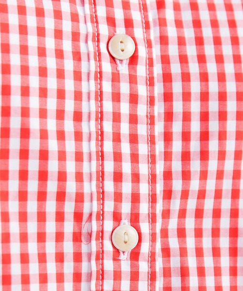 CHILD WOMAN(チャイルドウーマン)の「ギンガムチェック チェーン風刺繍シャツ(シャツ/ブラウス・レディース・レッド・FREE)」の5枚目の写真