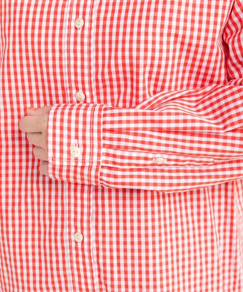 CHILD WOMAN(チャイルドウーマン)の「ギンガムチェック チェーン風刺繍シャツ(シャツ/ブラウス・レディース・レッド・FREE)」の6枚目の写真