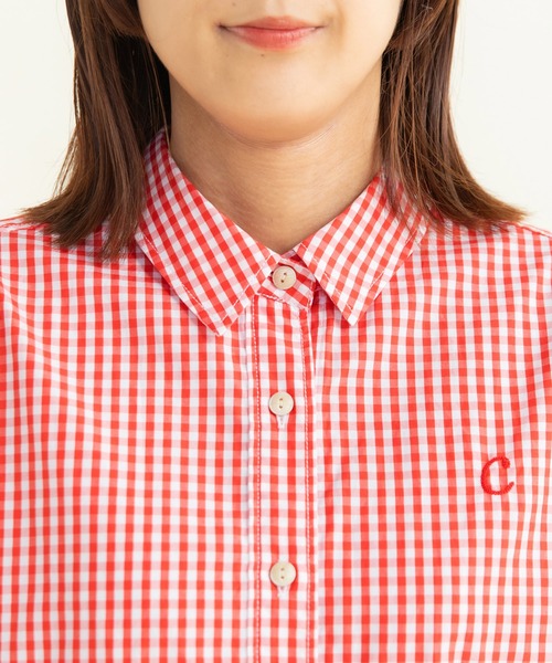 CHILD WOMAN(チャイルドウーマン)の「ギンガムチェック チェーン風刺繍シャツ(シャツ/ブラウス・レディース・レッド・FREE)」の17枚目の写真
