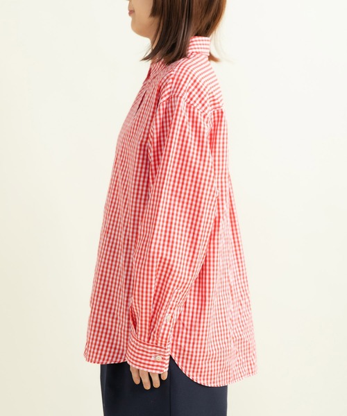 CHILD WOMAN(チャイルドウーマン)の「ギンガムチェック チェーン風刺繍シャツ(シャツ/ブラウス・レディース・レッド・FREE)」の16枚目の写真