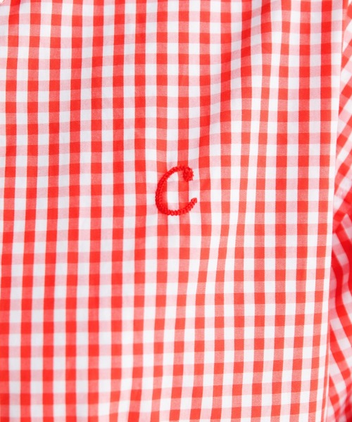 CHILD WOMAN(チャイルドウーマン)の「ギンガムチェック チェーン風刺繍シャツ(シャツ/ブラウス・レディース・レッド・FREE)」の4枚目の写真