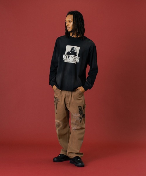 XLARGE（エクストララージ）の「PAINTING PAINTER PANTS（デニムパンツ・メンズ・ブラウン/ブラック/オリーブ・30inch/32inch/34inch/36inch）」の12枚目の写真
