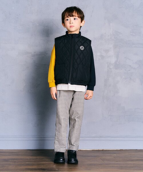apres les cours（アプレレクール）の「キルティングベスト（ベスト・キッズ・ブラック・90/110/130）」の2枚目の写真
