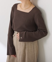 COLLAGE GALLARDAGALANTE | ラメリブスクエアシアーロンT/WEB限定カラー展開(Tシャツ/カットソー)