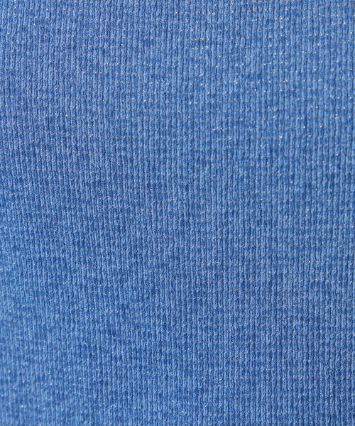 COLLAGE GALLARDAGALANTE(コラージュガリャルダガランテ)の「ラメリブスクエアロンT/WEB限定カラー展開(Tシャツ/カットソー・レディース・ブルー/オフホワイト/ブラウン/ブラック・FREE)」の16枚目の写真