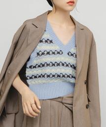 KBF | シアージャガードニットベスト(ベスト)