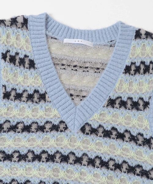KBF（ケイビーエフ）の「シアージャガードニットベスト（ベスト・レディース・ブルー系その他/ベージュ系その他/グレー系その他・ONE）」の21枚目の写真