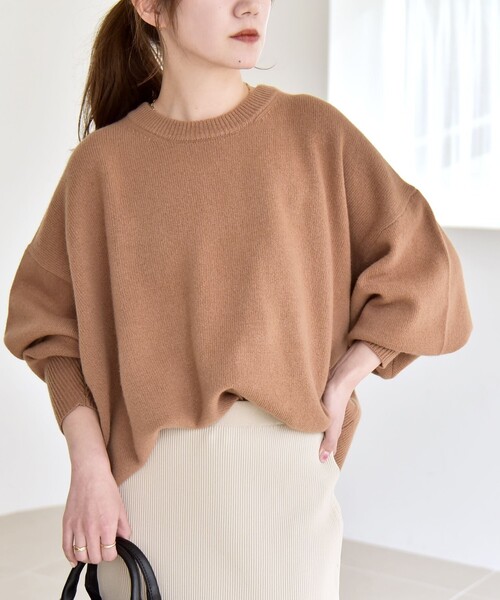 セール】quaranciel:〈手洗い可能〉AQUA カシミヤ ミックス ドルマン