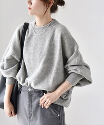 〈手洗い可能〉AQUA カシミヤ ミックス ドルマン ニット