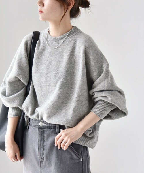 quaranciel:〈手洗い可能〉AQUA カシミヤ ミックス ドルマン ニット