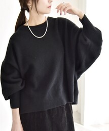 〈手洗い可能〉AQUA カシミヤ ミックス ドルマン ニット
