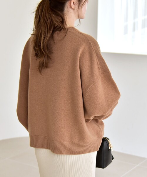 quaranciel(カランシエル)の「〈手洗い可能〉AQUA カシミヤ ミックス ドルマン ニット(ニット/セーター・レディース・ワイン/ブラック/ベージュ/ブルー/ライトグレー/キャメル・ONE SIZE)」の12枚目の写真