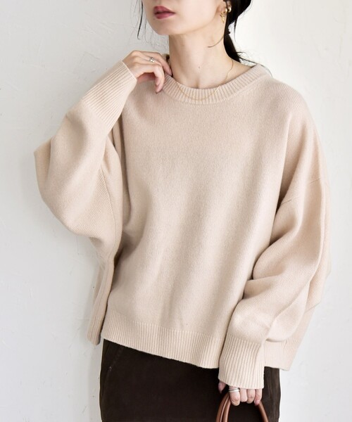 quaranciel:〈手洗い可能〉AQUA カシミヤ ミックス ドルマン ニット