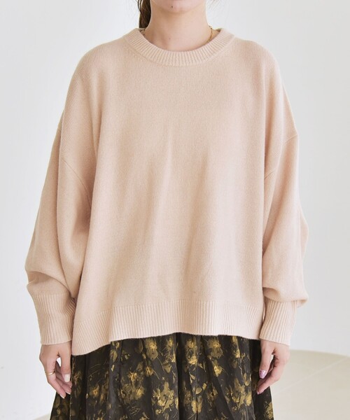 quaranciel:〈手洗い可能〉AQUA カシミヤ ミックス ドルマン ニット